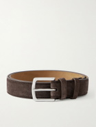 George Cleverley - 3cm Suede Belt - Brown