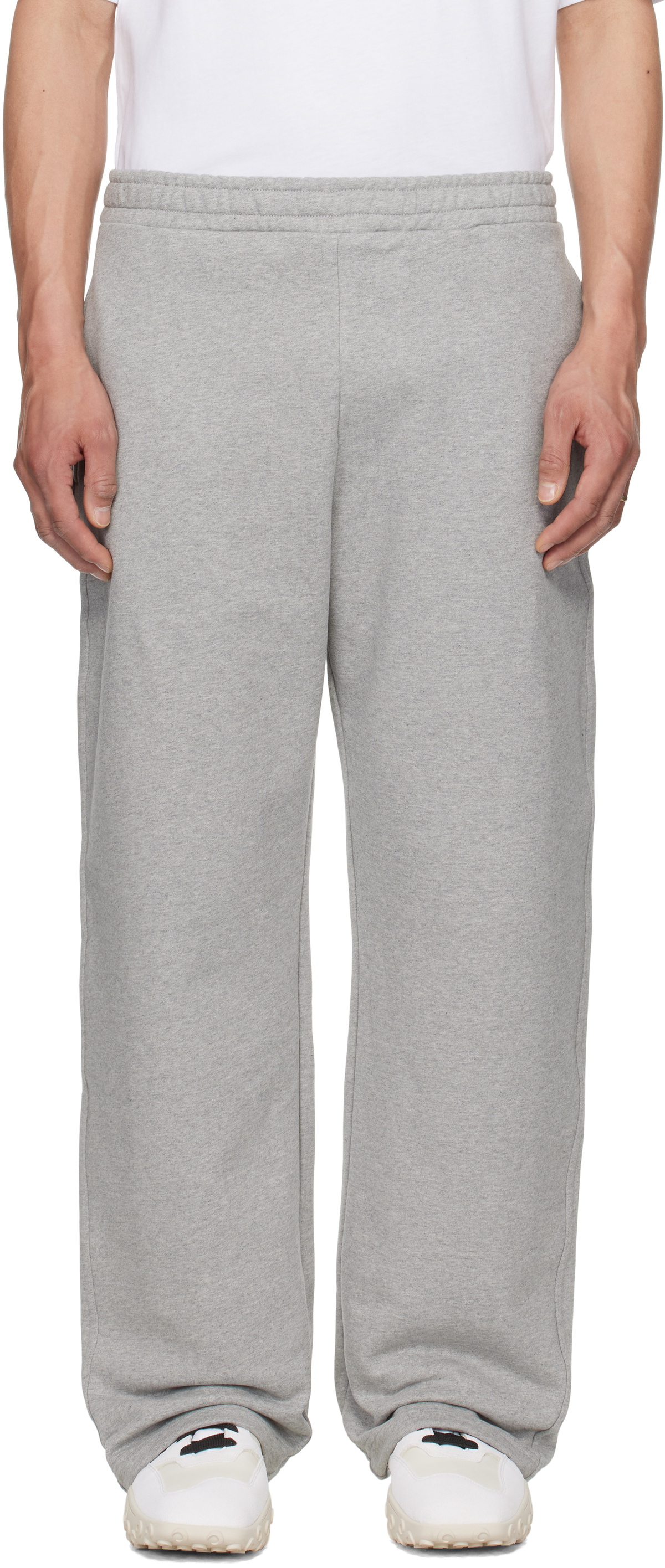 Marine Serre Gray Moon Logo Sweatpants