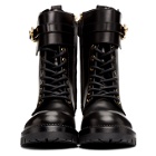 Versace Black Medusa Safety Pin Boots
