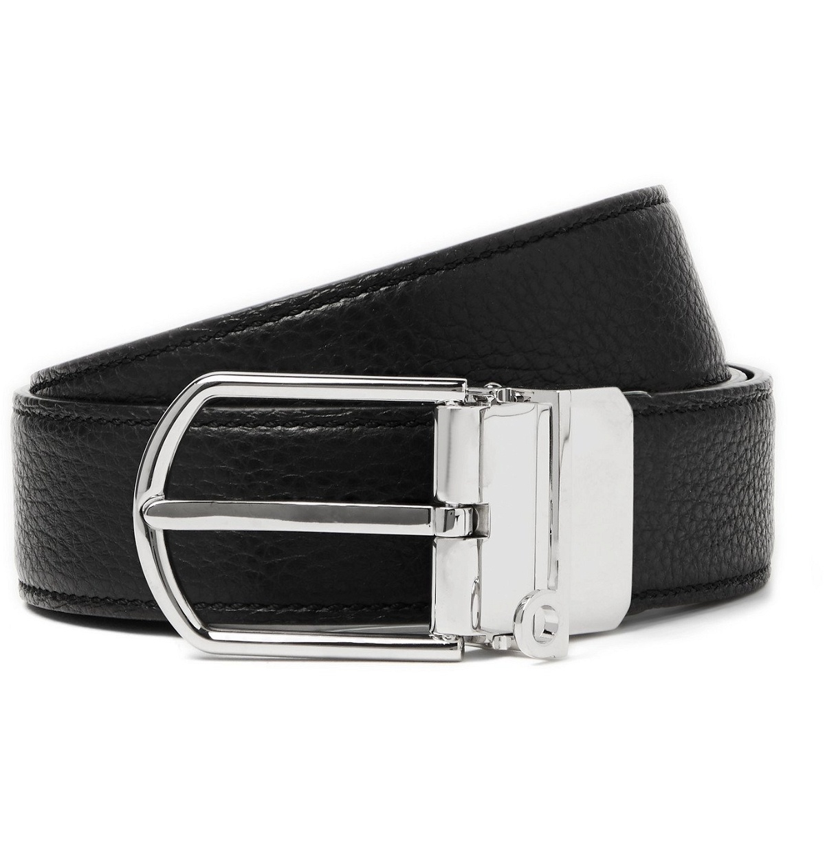 Dunhill Men's Luxury Reversible Grained Leather Belt