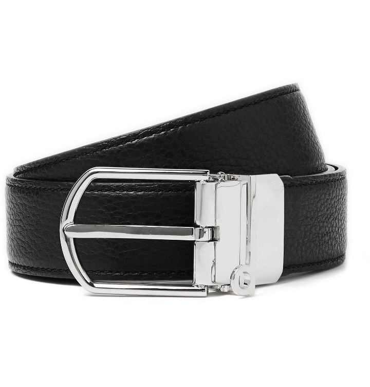 Photo: Dunhill - 3cm Reversible Smooth and Full-Grain Leather Belt - Black