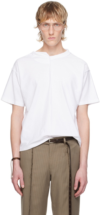 Photo: HODAKOVA White Asymmetric Split T-Shirt