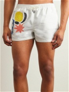Jacquemus - Soleil Straight-Leg Short-Length Printed Ripstop Swim Shorts - White
