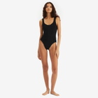Hunza G Women's Dallas Zip Front Swimsuit in Black 