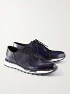 Berluti - Fast Track Scritto Venezia Leather Sneakers - Blue