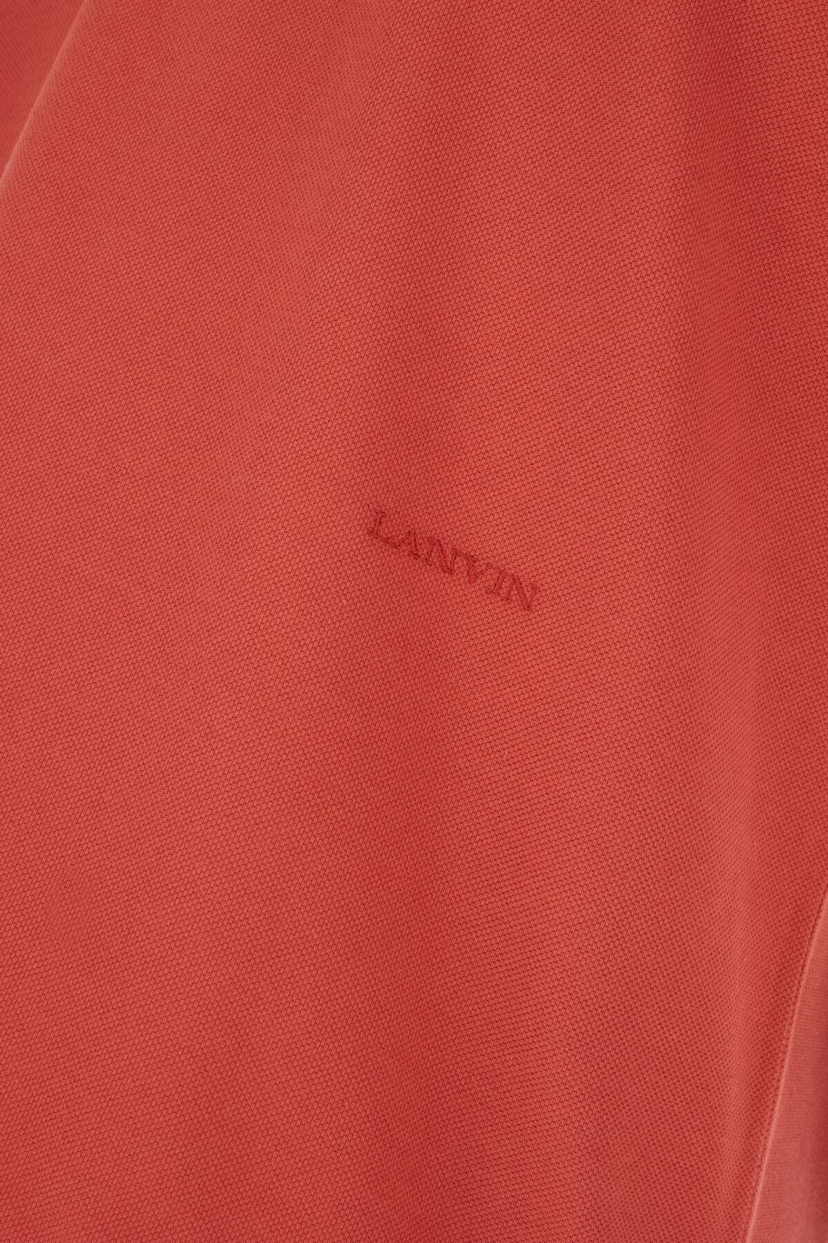 Lanvin Brick Piquet Polo Shirt