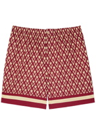 Valentino Garavani Logo-printed Cotton-poplin Shorts Multicoloured 1