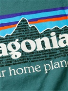 Patagonia - P-6 Mission Printed Organic Cotton-Jersey T-Shirt - Blue