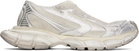 Balenciaga Off-White & Silver 3XL Slip On Sneakers