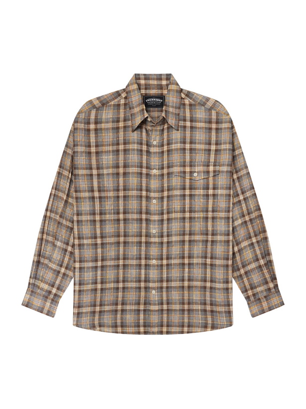 Photo: FrizmWORKS - Checked Woven Shirt - Brown