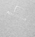 Acne Studios - Logo-Print Mélange Cotton-Jersey T-Shirt - Gray