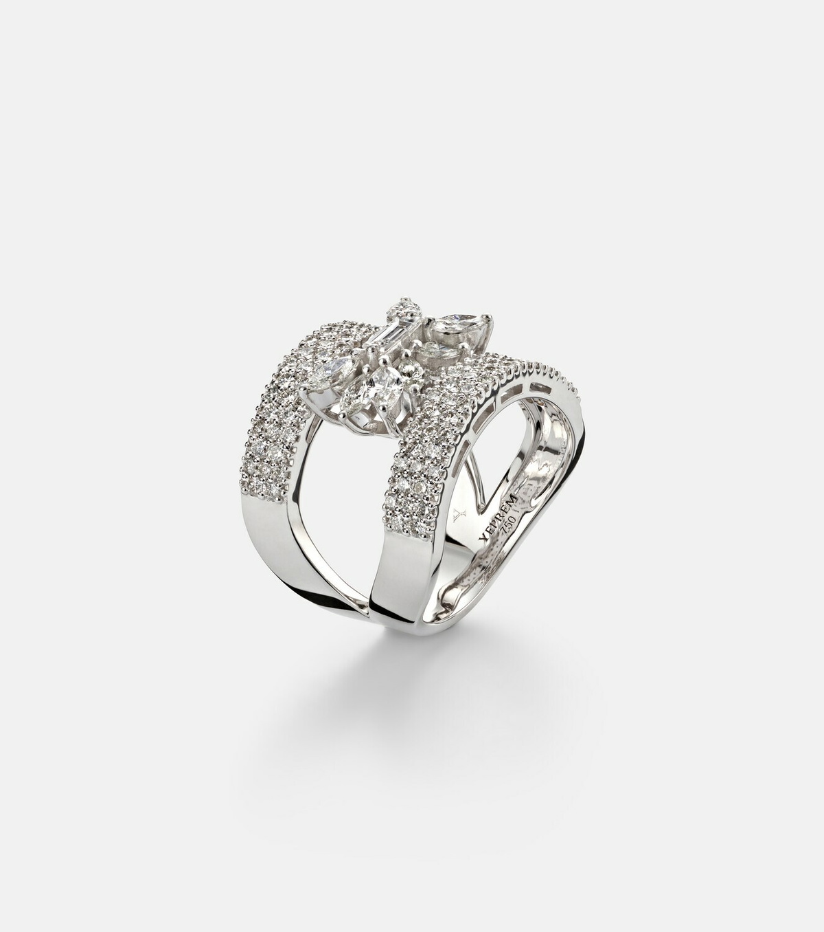 Yeprem 18kt white gold (750/1000) ring with diamonds