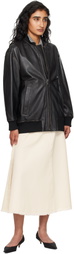 Weekend Max Mara Black Tattico Leather Jacket