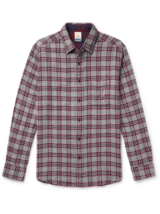 Photo: Faherty - Legend Reversible Checked Organic Cotton-Flannel Shirt - Red