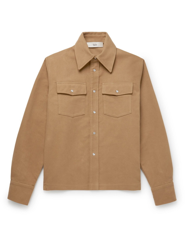 Photo: SÉFR - Matsy Cotton-Moleskin Shirt Jacket - Neutrals - S