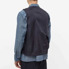 Engineered Garments Men's Taffeta Cover Vest in Dark Navy