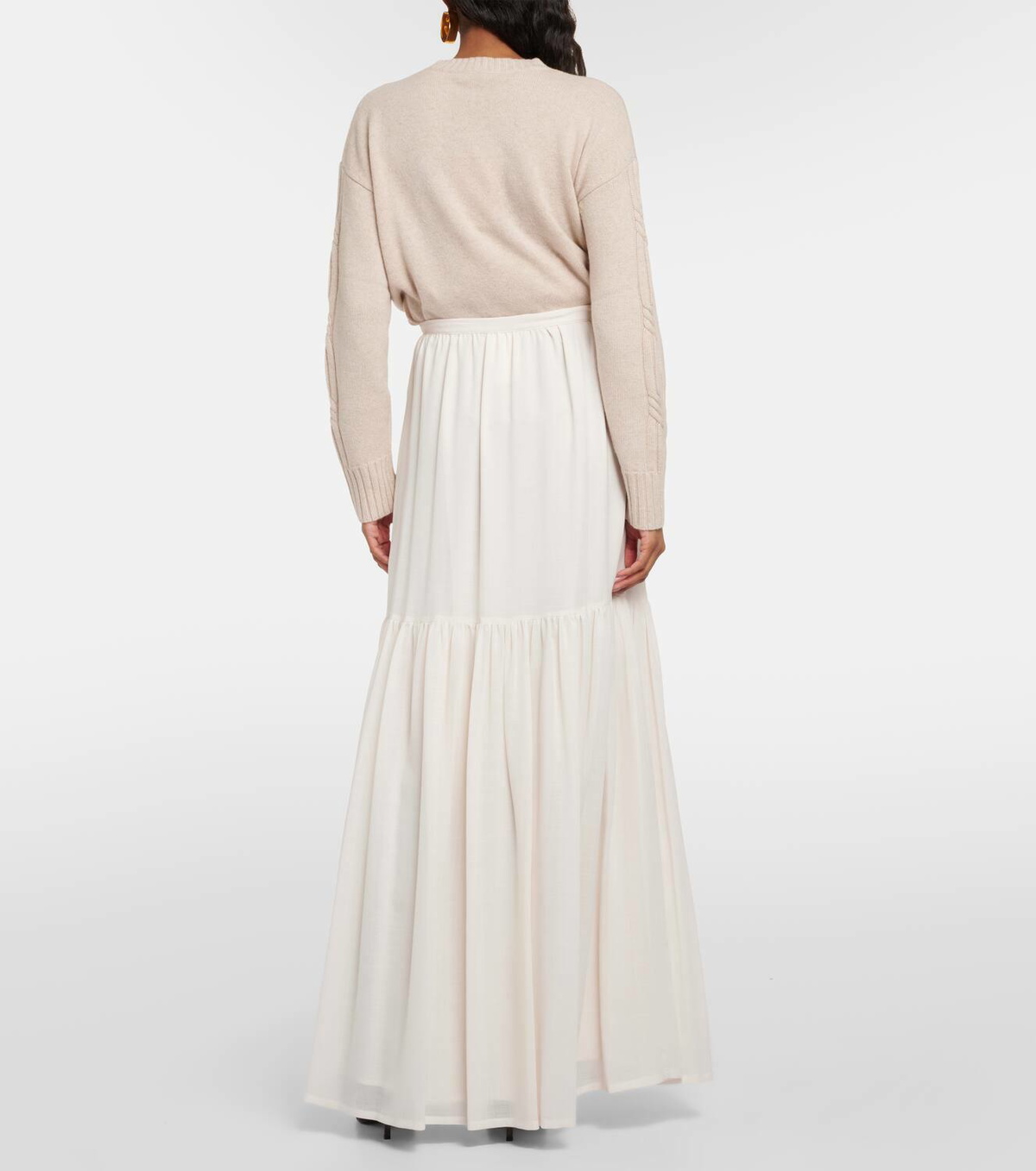 Max Mara Cafila pleated virgin wool maxi skirt Max Mara