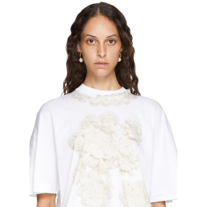 Simone Rocha Gold Baby Pearl Link Earrings Simone Rocha
