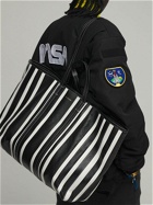 BALENCIAGA Striped Leather Tote Bag