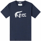 A.P.C. x Lacoste Large Logo T-Shirt in Navy