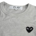 Comme des Garçons Play U T-Shirt Black Emblem Knit in Grey