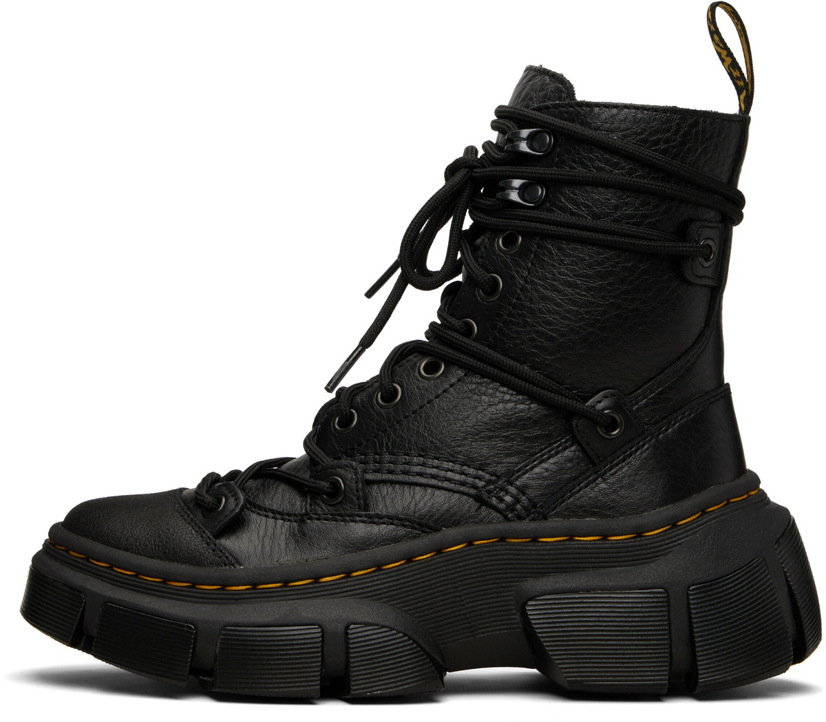 Dr. Martens Black DMXL 8-Eye Leather Boots