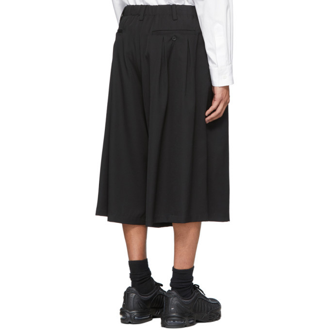 Yohji Yamamoto Black Elastic Shorts Yohji Yamamoto