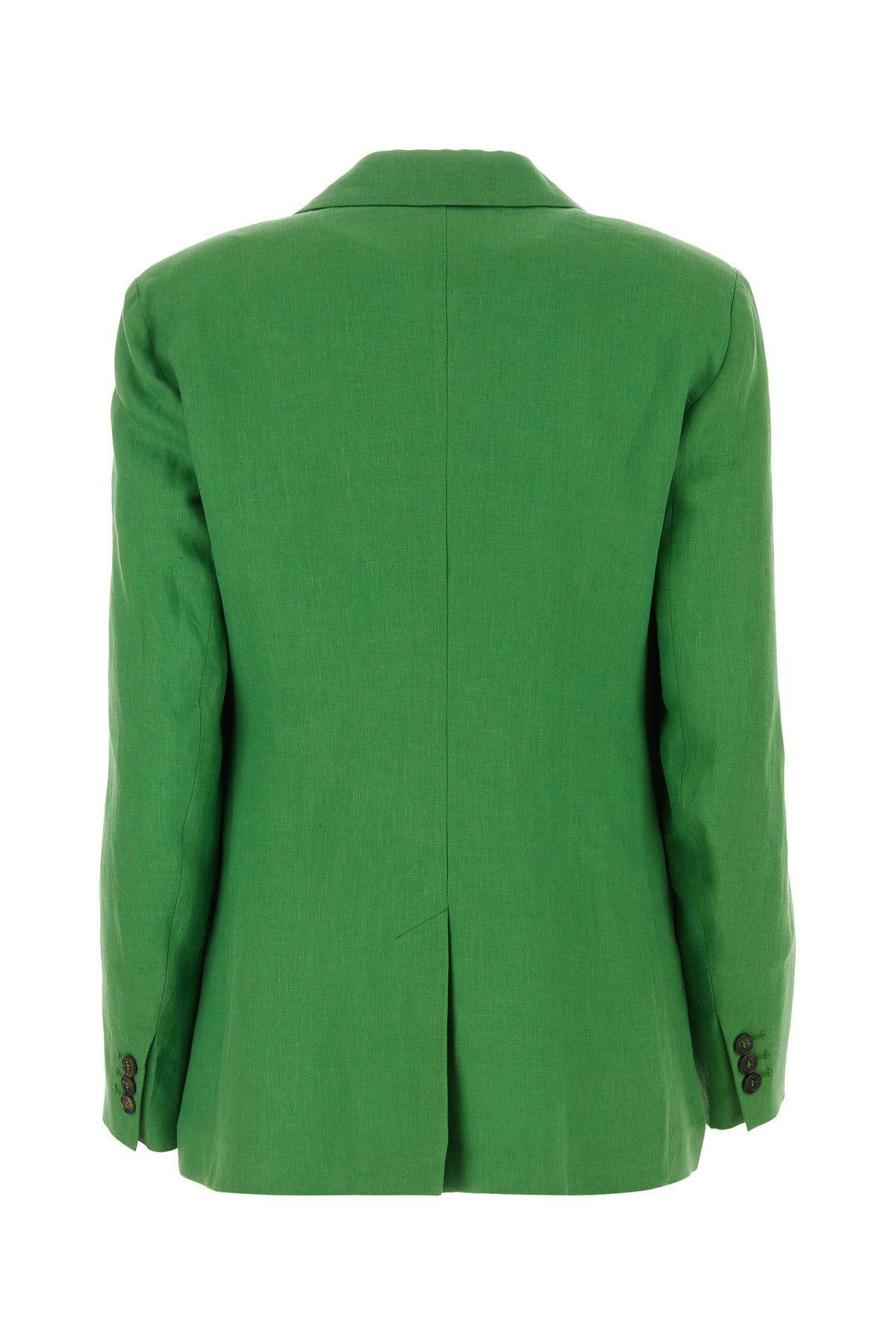 【送料&関税込】'S Max Mara Grass Green Linen Sofia Blazer S Max Mara Grass green linen Sofia blazer - Green | Wanan Luxury