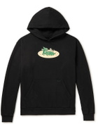 FRIENDS WITH ANIMALS - Printed Cotton-Jersey Hoodie - Black