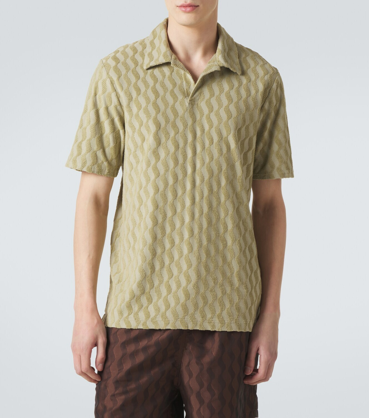 Frescobol Carioca Faustino jacquard terry polo shirt