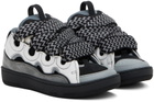 Lanvin Gray & Black Curb Sneakers