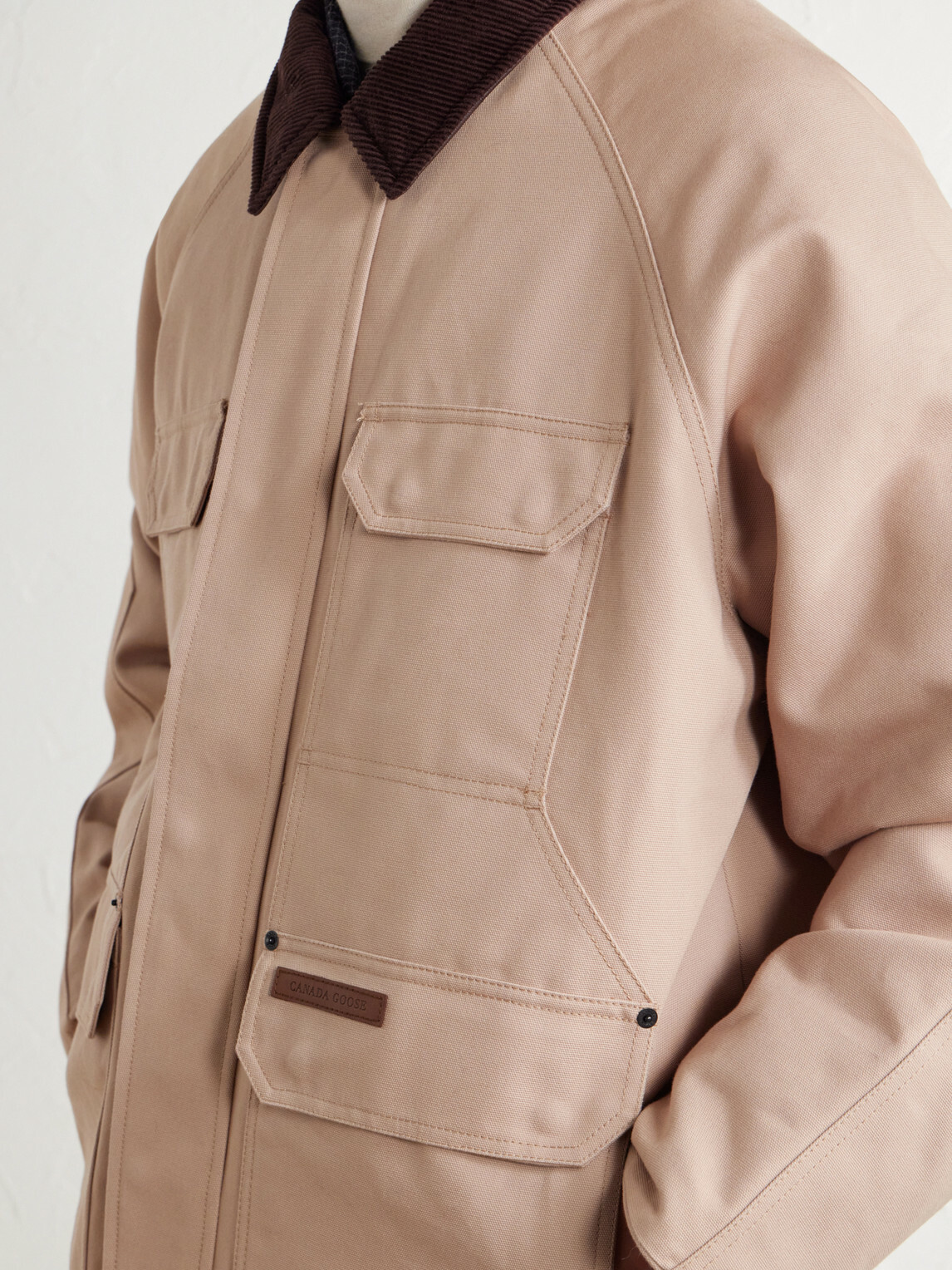 Canada Goose - Garrison Corduroy-Trimmed Cotton-Canvas Coat - Neutrals