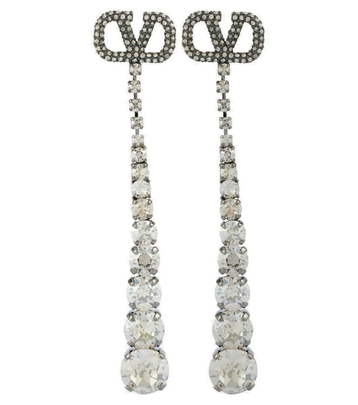 Photo: Valentino VLogo Signature embellished drop earrings