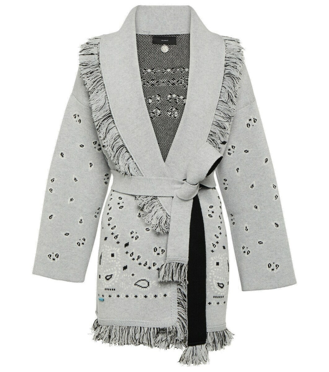Alanui Bandana jacquard cashmere cardigan Alanui