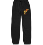 Pasadena Leisure Club - Shootout Tapered Printed Fleece-Back Cotton-Jersey Sweatpants - Black