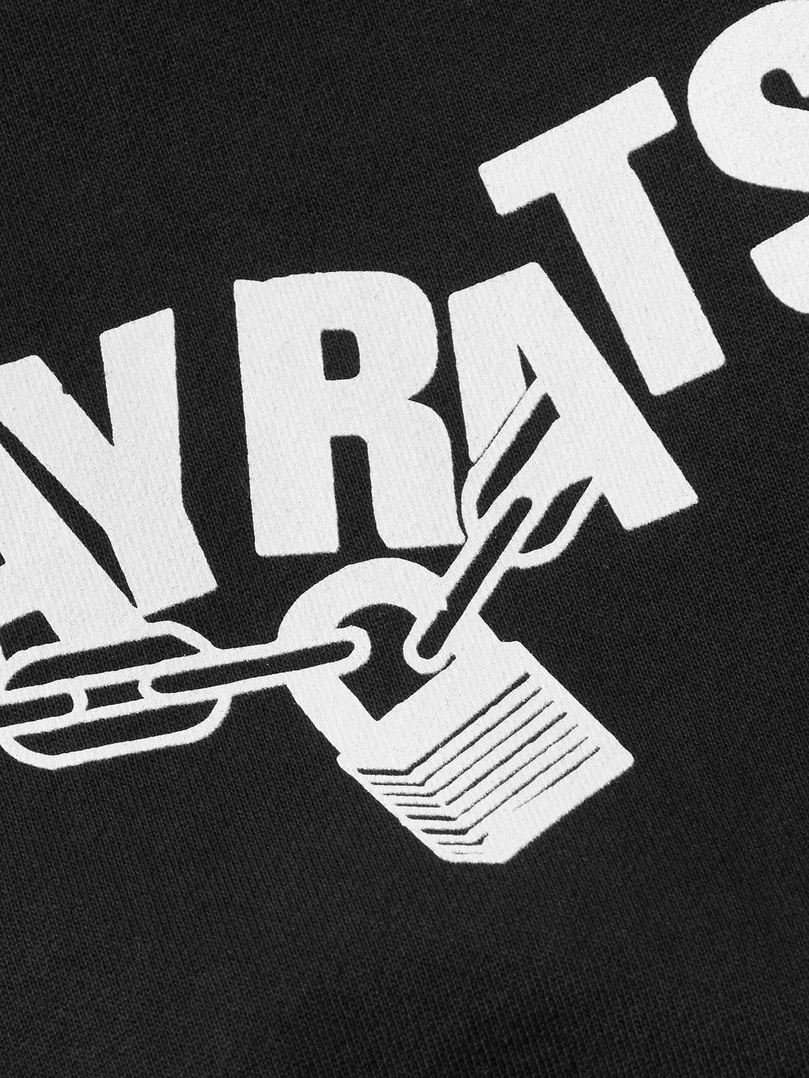 Stray Rats - Logo-Print Cotton-Jersey Hoodie - Black