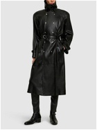 SAINT LAURENT - Long Leather Trench Coat