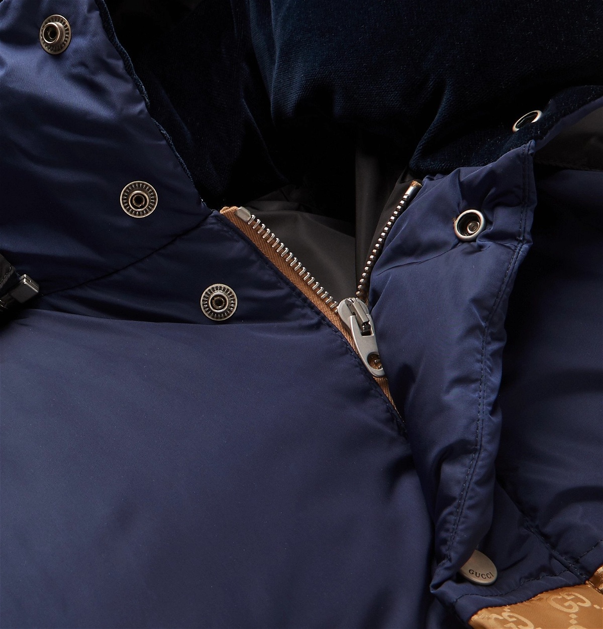 GUCCI: nylon jacket - Blue  Gucci jacket 737799XWAXT online at