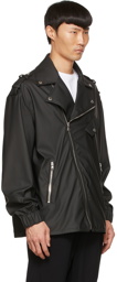 Balmain Black Faux -Leather Jacket