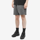 Men's AAPE Silicone Badge Garment Dye Sweat Shorts in Black