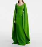 Safiyaa Agata embellished crêpe gown