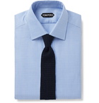 TOM FORD - Slim-Fit Prince of Wales Checked Cotton Shirt - Blue