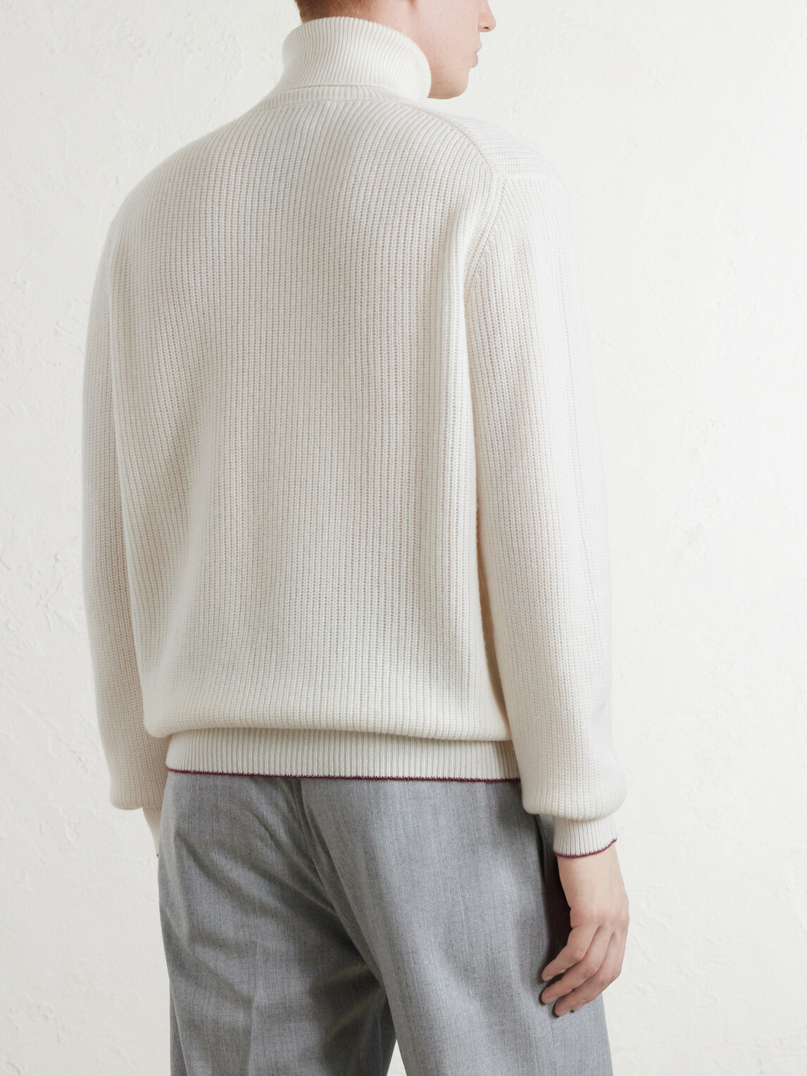 Canali - Wool and Cashmere-Blend Rollneck Sweater - White