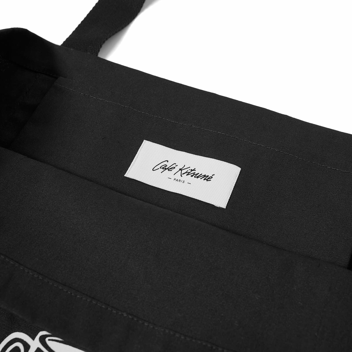 Cafe Kitsune Men's Café Kitsune Coffee Cup Tote Bag in Black