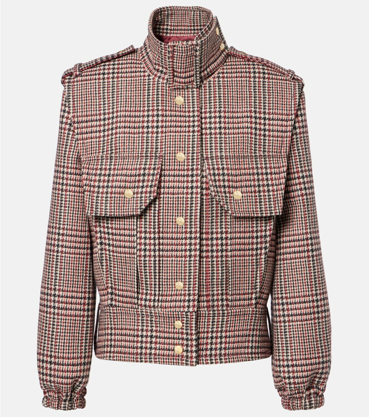 Patou Checked virgin wool jacket
