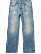 CHERRY LA - Blossom Straight-Leg Embroidered Jeans - Blue