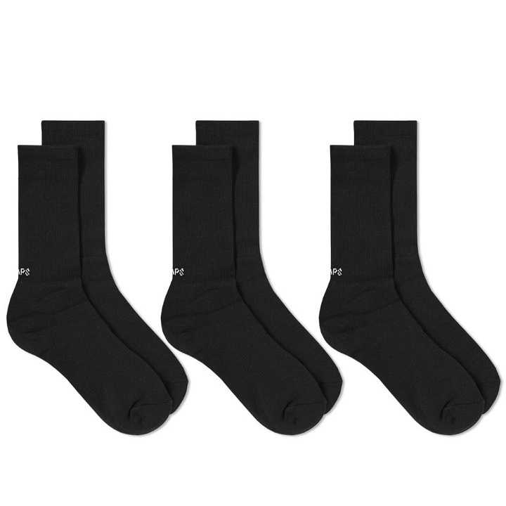 Photo: WTAPS Skivvies Sock - 3 Pack Black
