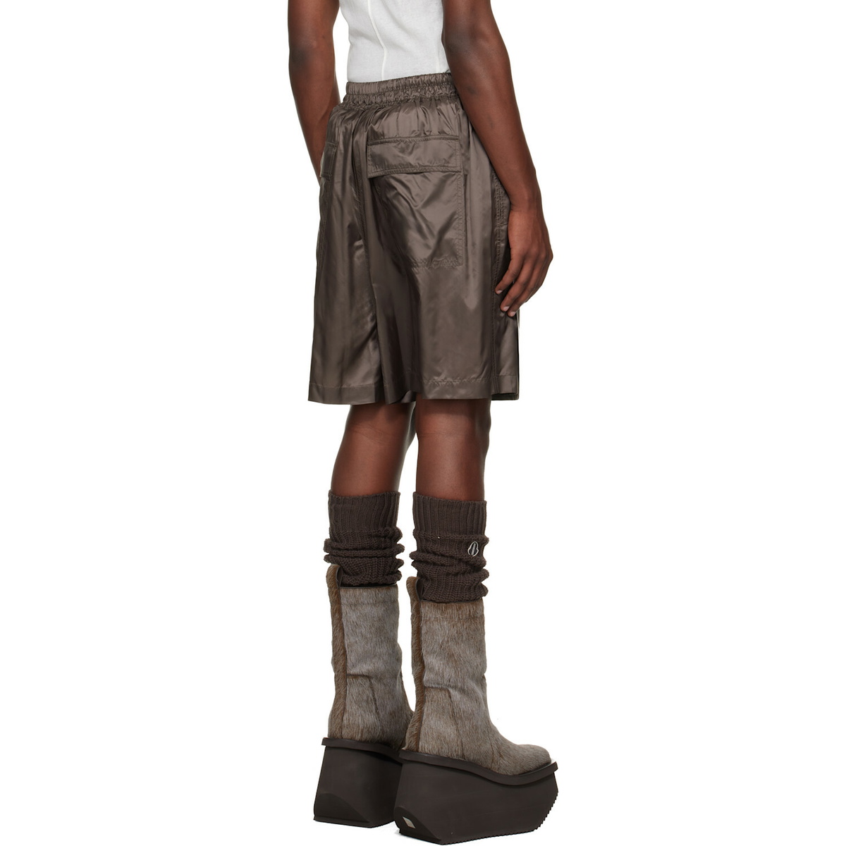 Rick Owens Moncler + Rick Owens Gray Kiltshorts