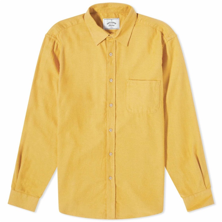 Photo: Portuguese Flannel Men's Teca Flannel Shirt in Mustard