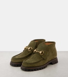 Gucci Horsebit suede ankle boots